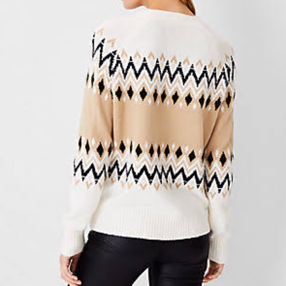 ANN TAYLOR | FAIR ISLE CREW NECK SWEATER | SM - Picture 7 of 8